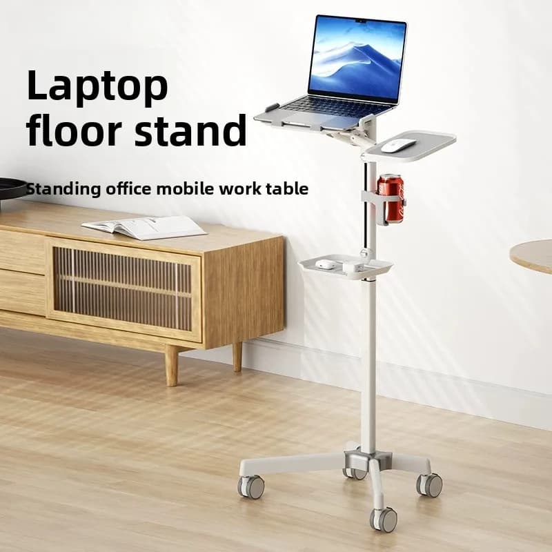 Supporto Multifunzionale per Laptop, Mini Scrivania Mobile per Monitor, Divano, Camera da Letto, Ufficio con Base Girevole