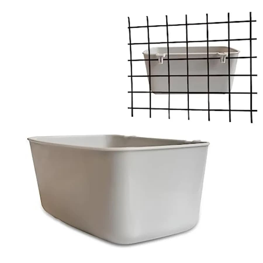 6 Pack Feeder Waterer Chicken 21 oz Food Water Cage Cups Puppy Cat Rabbit Hanging Feeding Dish Coop Bowl Watering Container Tre