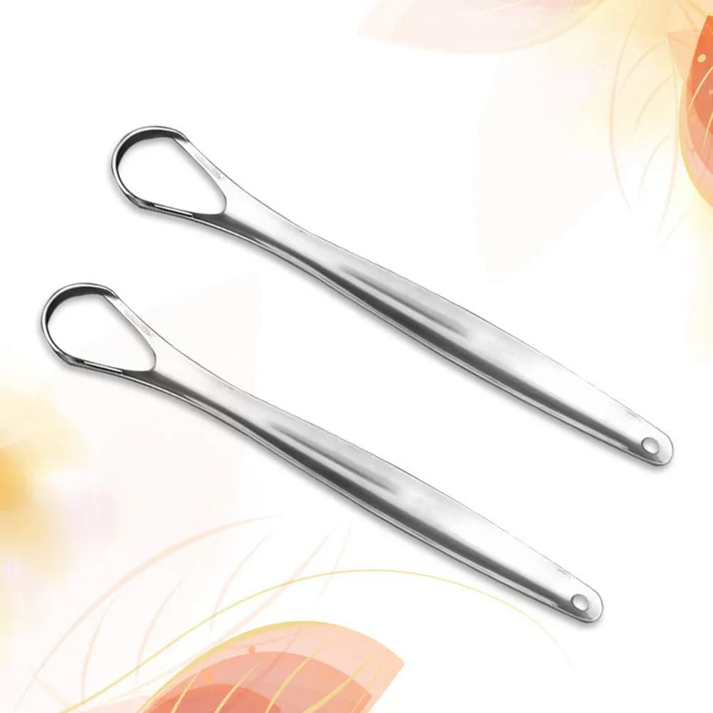 Stainless steel language scraper, language cleaning tool, language cleaning tool for oral health, reusable language brush for adults (Ra