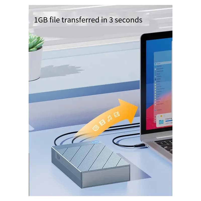 Y23A-USB3.0 To SATA External Hard Drive Enclosure 2.5/3.5 Inch Support 22TB HDD Case High Speed 5Gbps Adapter