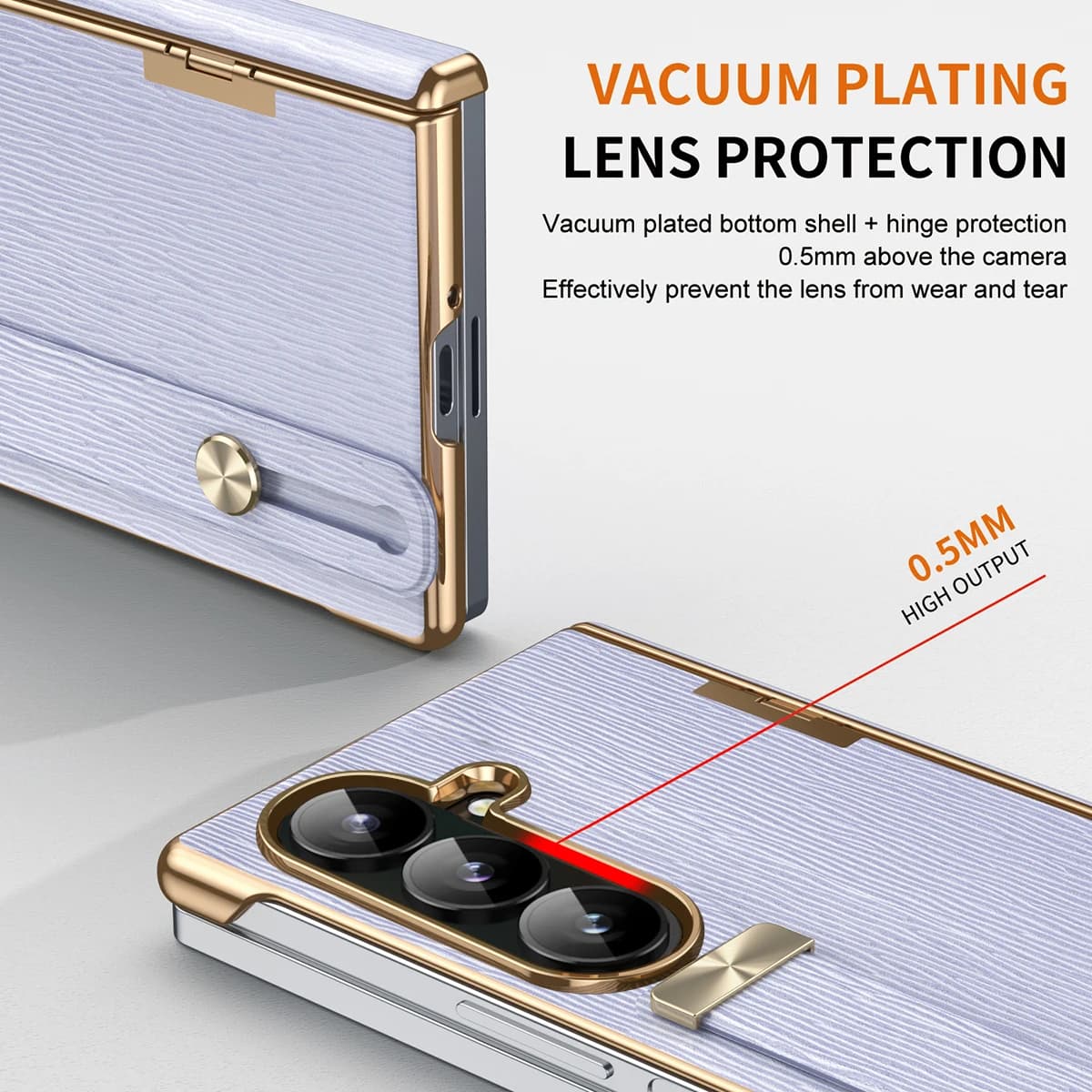 Custodia in pelle per Samsung Galaxy Z Fold 7 6 5 4 3 Fold7 Cerniera di lusso Protezione Cinturino da polso Cavalletto Cover con Flim YYC005