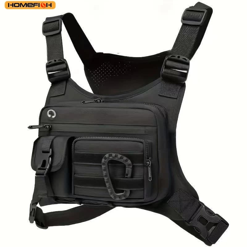 HOMEFISH Outdoor waistband for men and women, tactical vest for racing, cycling, EDC pack for sports and training