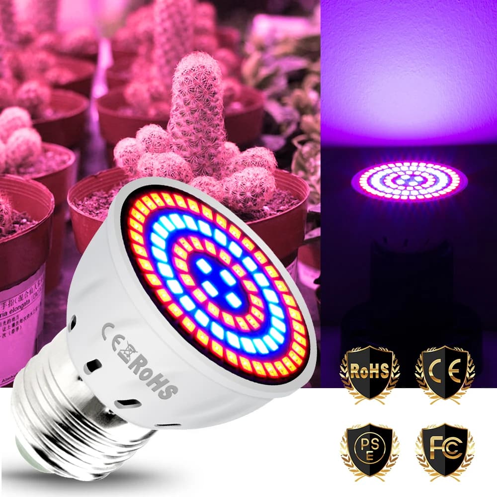 220V E27 LED Grows Light E14 Plants UV Lamp Full Spectrum Phytolamp For Home Plants Semi Flower Grow Box GU10 LED Fito Lamp