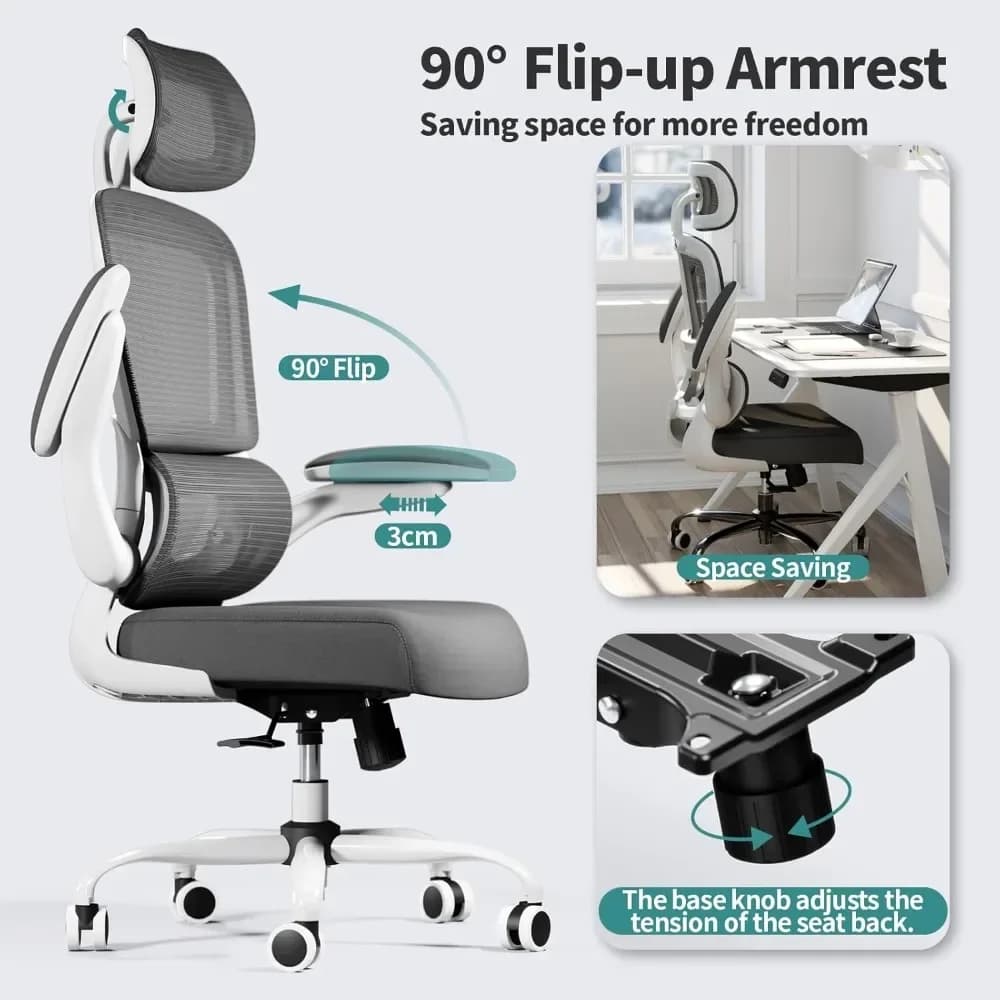 # Sedia da ufficio Sedia da scrivania ergonomica, sedie da scrivania da ufficio in rete per la casa da 330 libbre con ruote, comoda sedia da gioco, schienale alto #