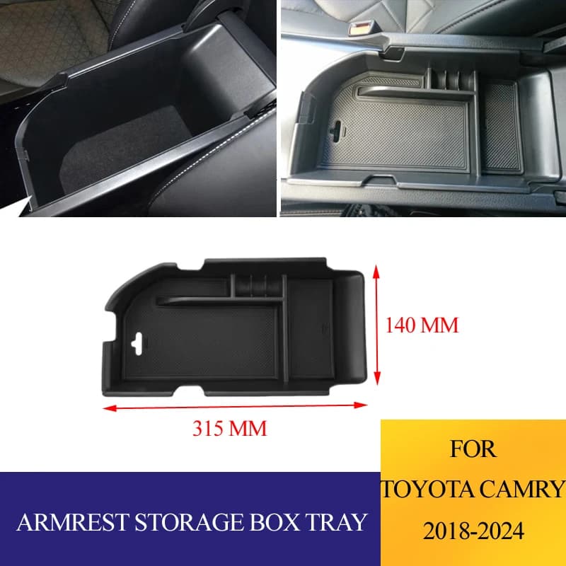 Organizzatore per Bracciolo Centrale per Toyota Camry 2018-2024, Vassoio Portaoggetti e Accessori