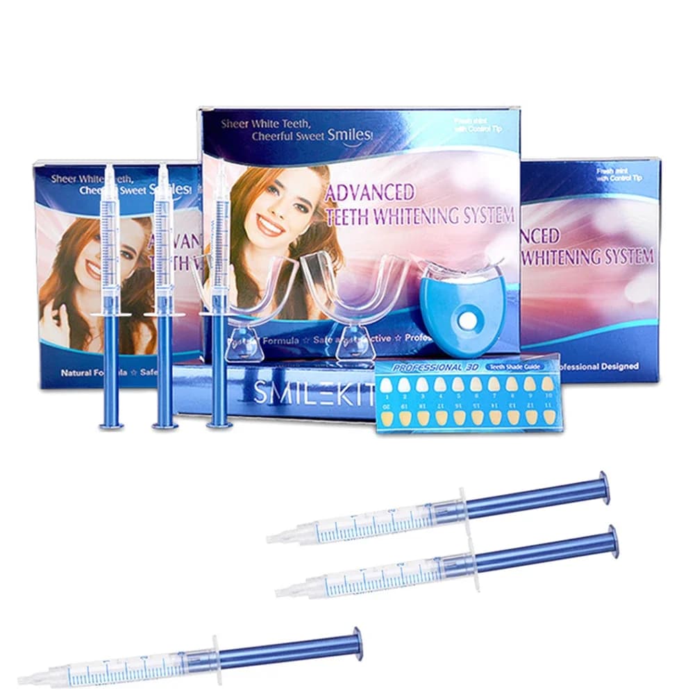 3/6/10 Kit Whitening Of The Tooths Siringa Gel 44 Peroxide Dentale Candging System LED Tooths Light Cold Hygiene Device Oral Mouth Tray Tool