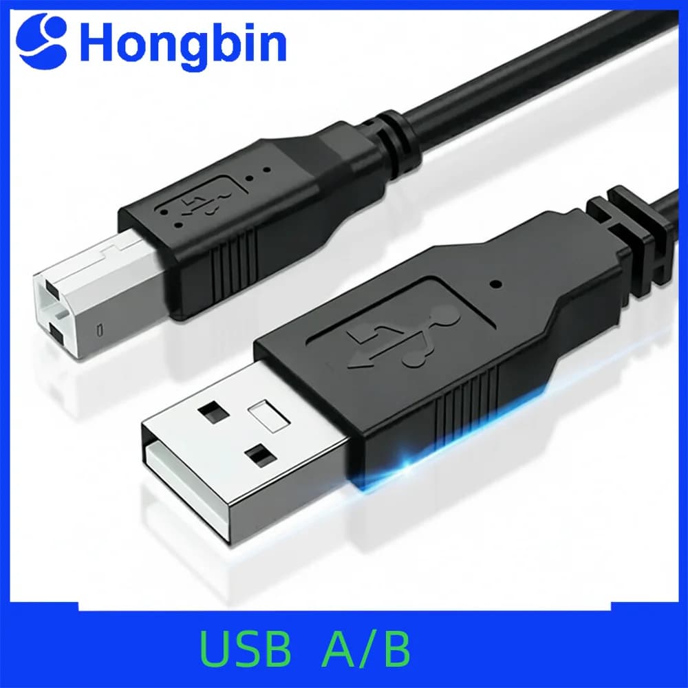 Cavo USB per Stampante Tipo B Maschio a A Maschio USB 2.0 per MacBook HP Canon Epson Dell Stampante di Etichette ZJiang Cavo USB 2.0 per Stampante