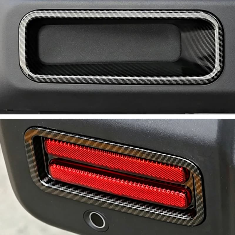For BAW EMC 212 T01 2024 2025 2026 Carbon Style Front Rear Fog Light Lamp Panel Frame Cover Trim Car Styling