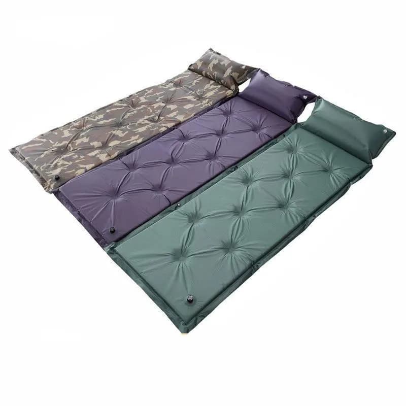 Camping Single Person Inflatable Bed Air Cushion Sleeping Pad with Spliceable Double Person Moisture Proof Pad