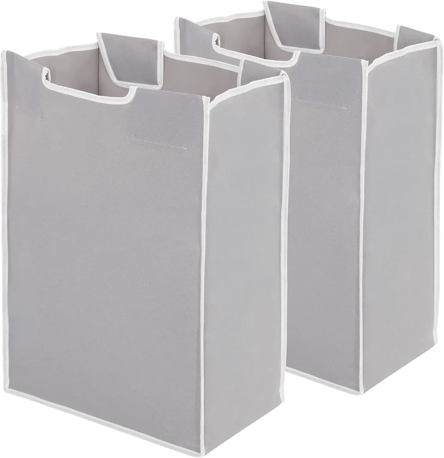 Confezione da 2 Sacchi di Ricambio per Cesto Portabiancheria, Grigio, 14.2x8.7x21.3 Pollici