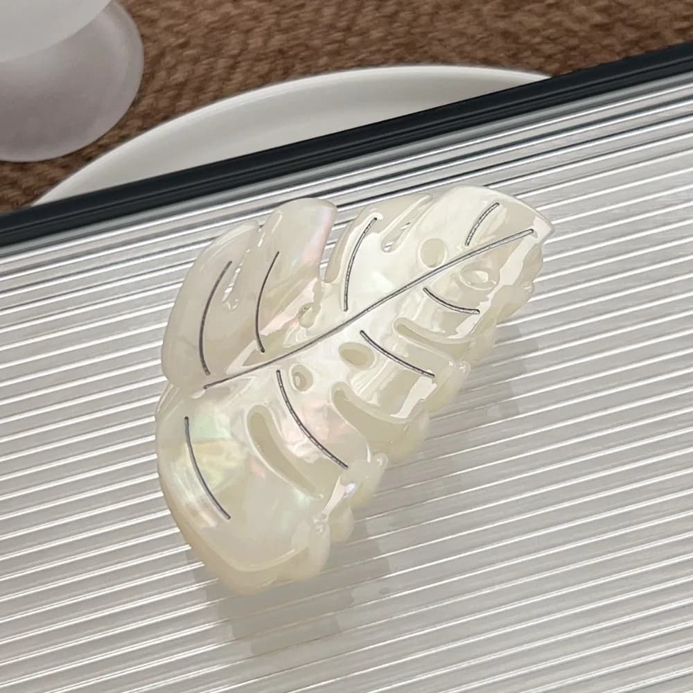 Creative Green Plant Leaves Hair Claws Headwear Geometry Acetate Hair Clip Hairpin Hair Grab Female