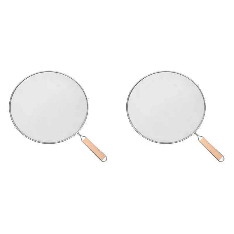 AT29-2X Protezione Anti-Schizzi in Acciaio Inox per Cucinare e Friggere, Rete Anti-Grasse, Copertura Protettiva per Padella 21Cm
