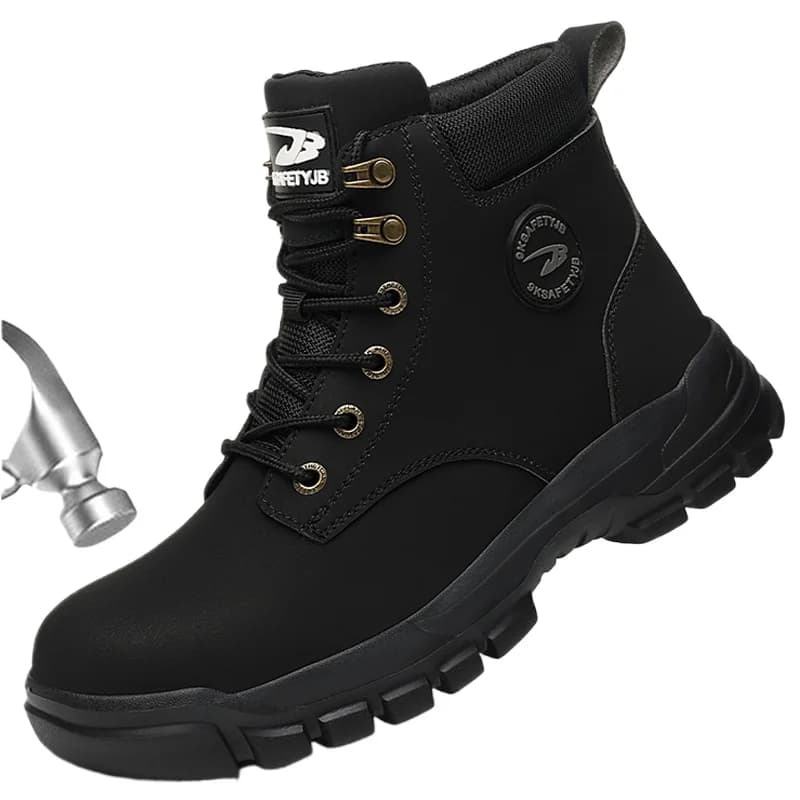 Scarpe da Uomo per Esterni Impermeabili Stivali Protettivi con Punta in Acciaio Antiurto Antiperforazione Stivali da Lavoro Indistruttibili