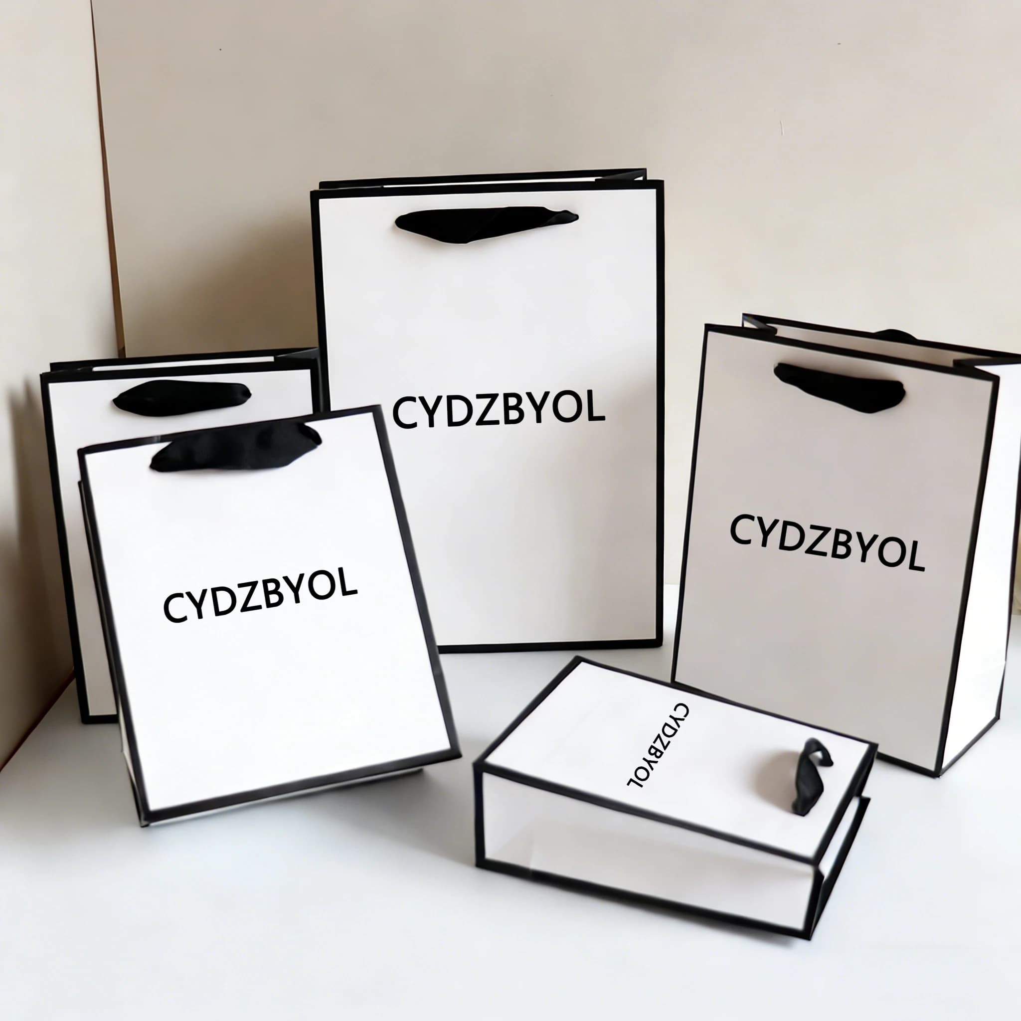 Sacchetti di Carta Personalizzati con Logo e Testo, Piccoli Lotti di Sacchetti Regalo Personalizzati per Parrucche, Abbigliamento, Gioielli, Perfetti per Matrimoni e Feste