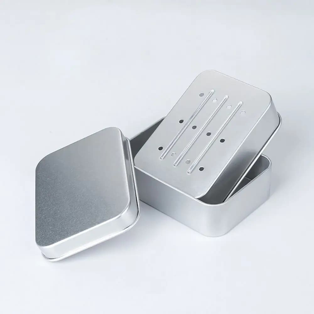 1 pcs durable travel bag for soap round tray for soap portable aluminum soap storage box home use in travel