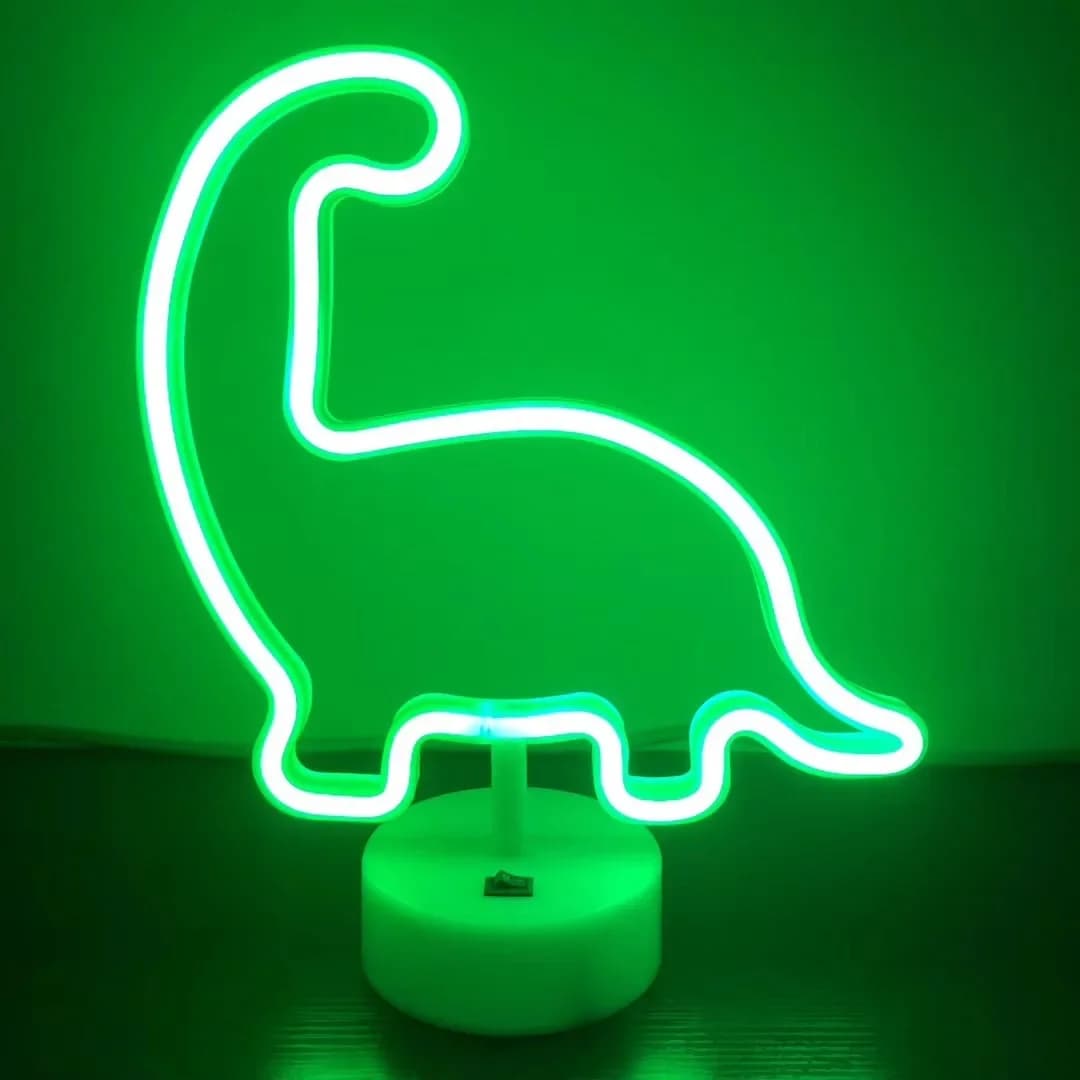Dinosauro Neon Luce notturna Insegna da parete Art Sign Lampada da notte Natale Regalo di compleanno Festa di nozze Lampada al neon appesa a parete Decorazioni per la casa