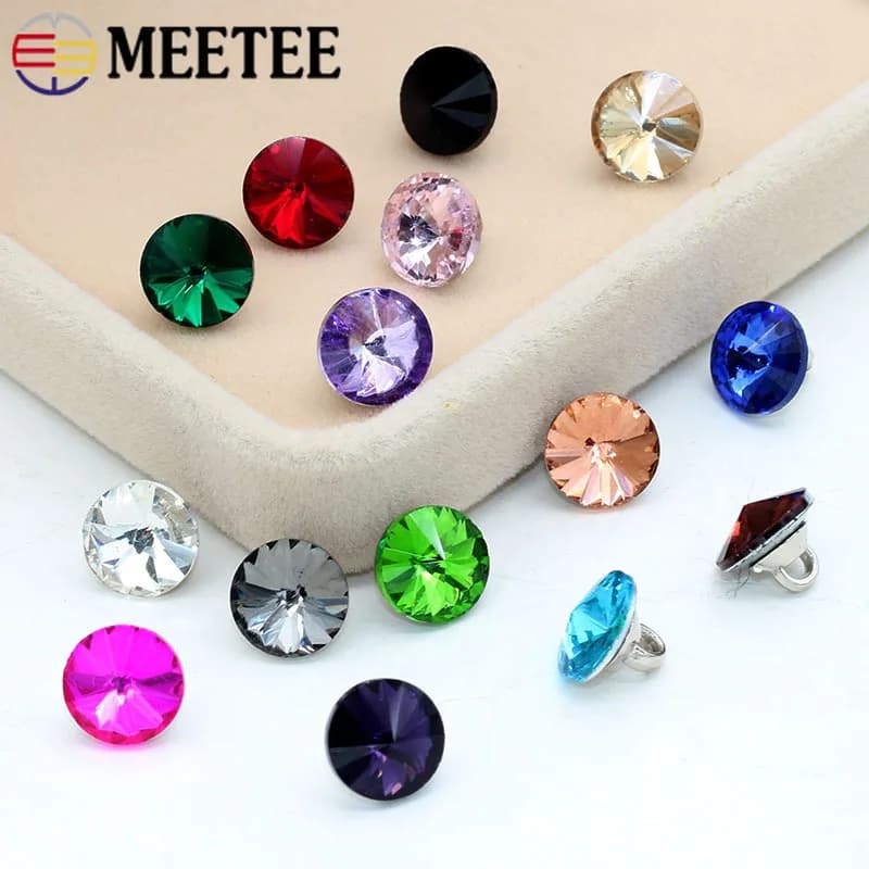 Bottoni in Vetro da 20/50mm 9mm, Bottoni Rotondi per Colletti di Camicie, Accessori Decorativi per Cucito Fai-da-Te