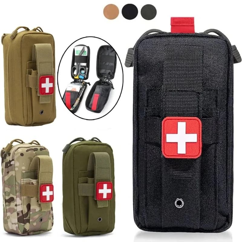 Kit di pronto soccorso Custodia medica EDC Borsa medica tattica per esterni Laccio emostatico Forbici Marsupio Borsa di sopravvivenza tattica