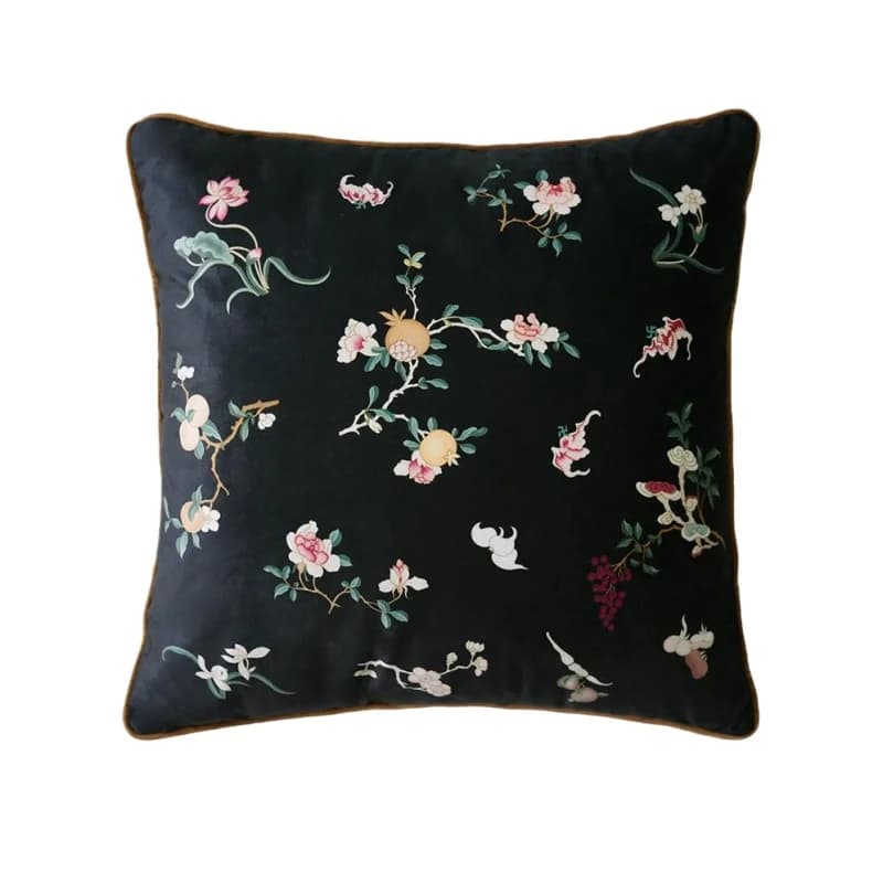Exotic Tufted Leopard Lumbar Pillow Cover | Soft Plush Running Leopard Pattern Cushion Case with Tassels | Retro Bohemian Sofa
