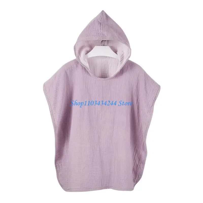 Baby Hooded Bath Towel Bathrobe Shower Blanket Quick-dry Cotton for Infant