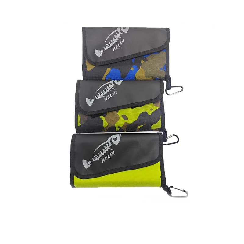 Luya artificial bait bag, soft bait organizer, PVC waterproof bag with fishing bait dividers, fishing accessories, travel accessories