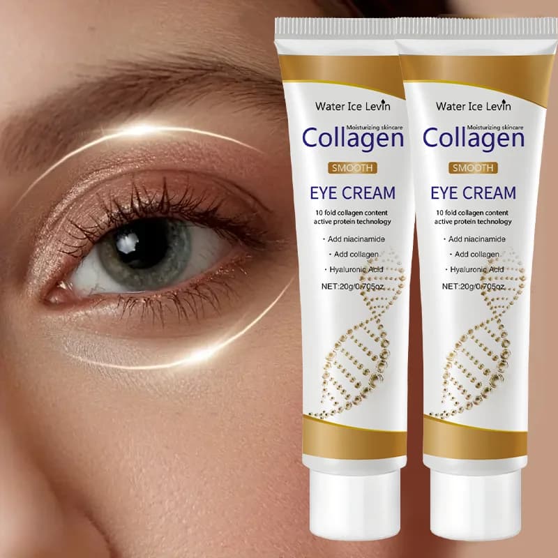 Collagen eye contour cream with niacinamide and hyaluronic acid, 10X collagen, moisturizes and firm for a smooth and delicate care under the eyes