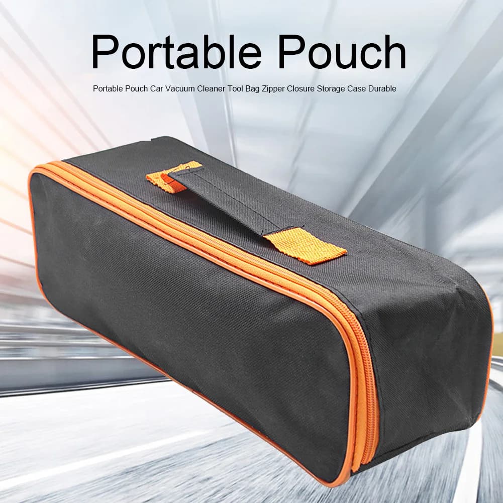 Accessorio Borsa per attrezzi per aspirapolvere per auto nera Chiusura con cerniera Custodia per trasporto Custodia portatile pratica multifunzionale durevole