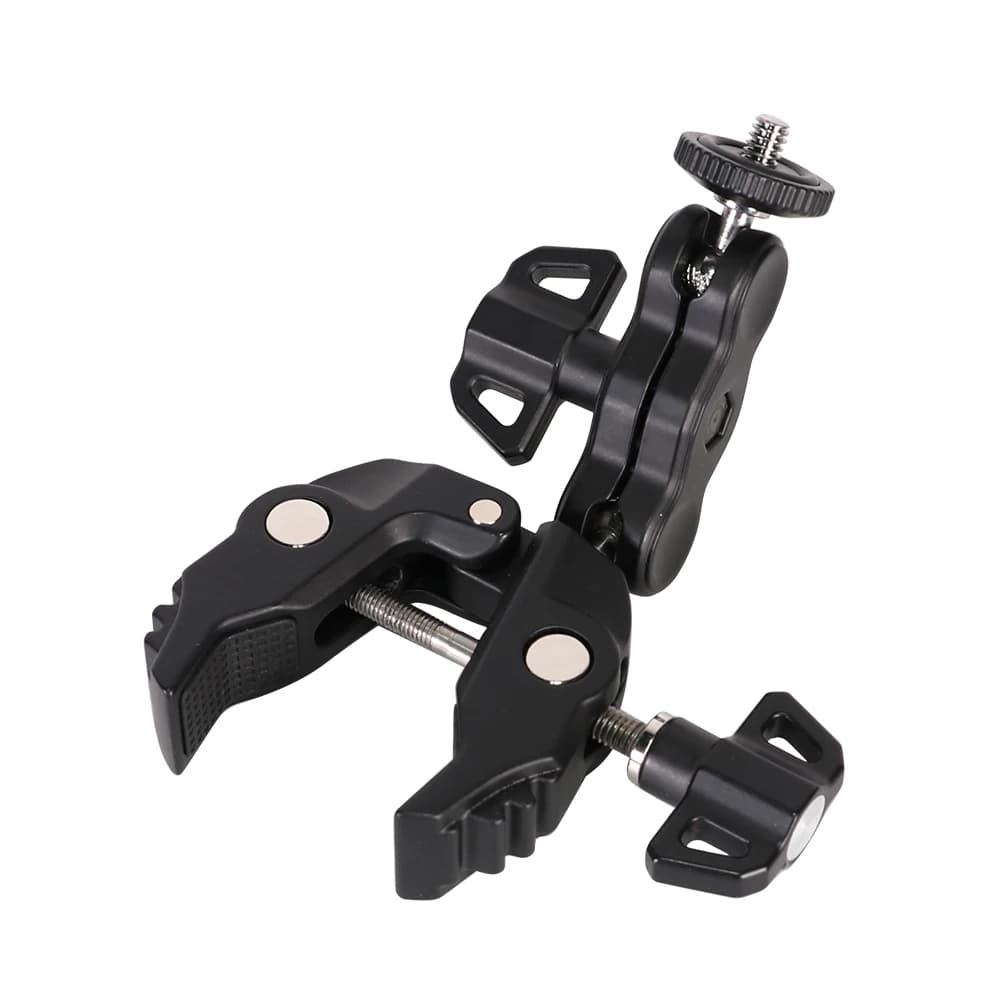 Metal Super Clamp with 360° Mini Ball Head Magic Arm for Camera Light Mic Video Monitor Clamp 1/4 3/8 Thread For Rods Hook