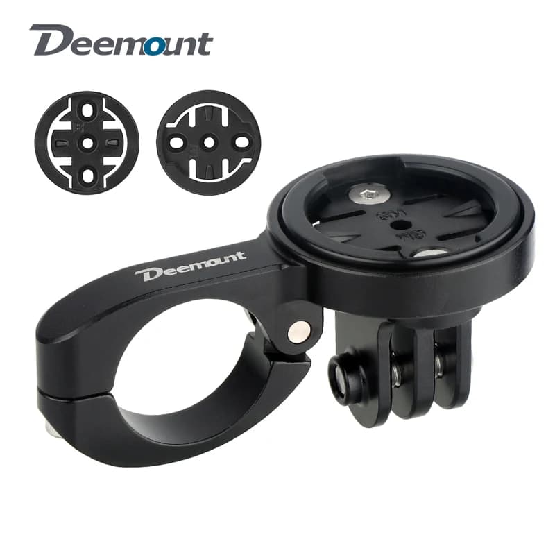 Deemount Supporto per computer da bicicletta TT Manubrio Staffa per tachimetro Supporto in allume per Garmin Bryton iGPS XOSS Wahoo Adatto per fotocamera GoPro