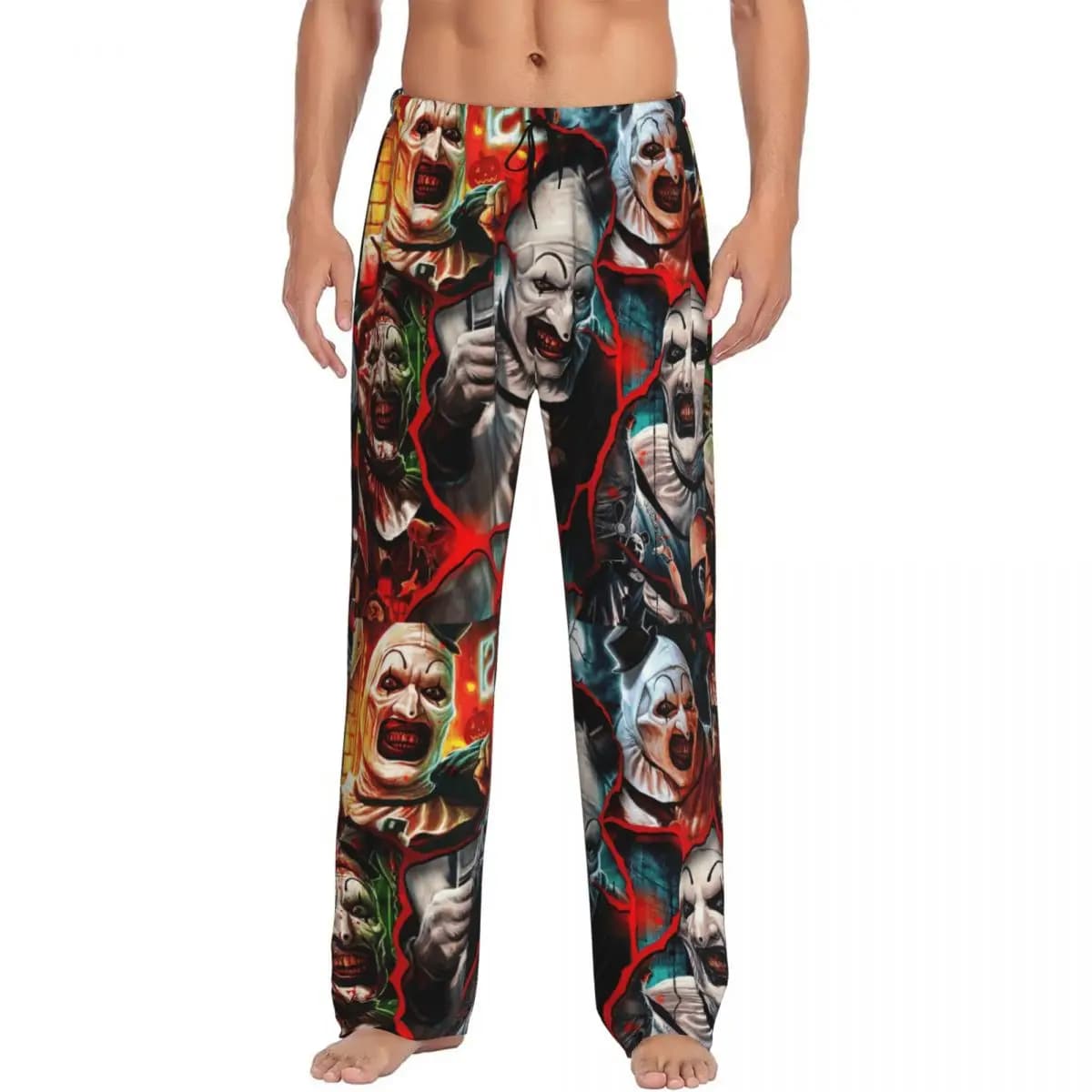 Pantaloni pigiama personalizzati T-Terrifiers Horror Movie per uomo Sleepwear Lounge Sleep Bottoms elasticizzati con tasche