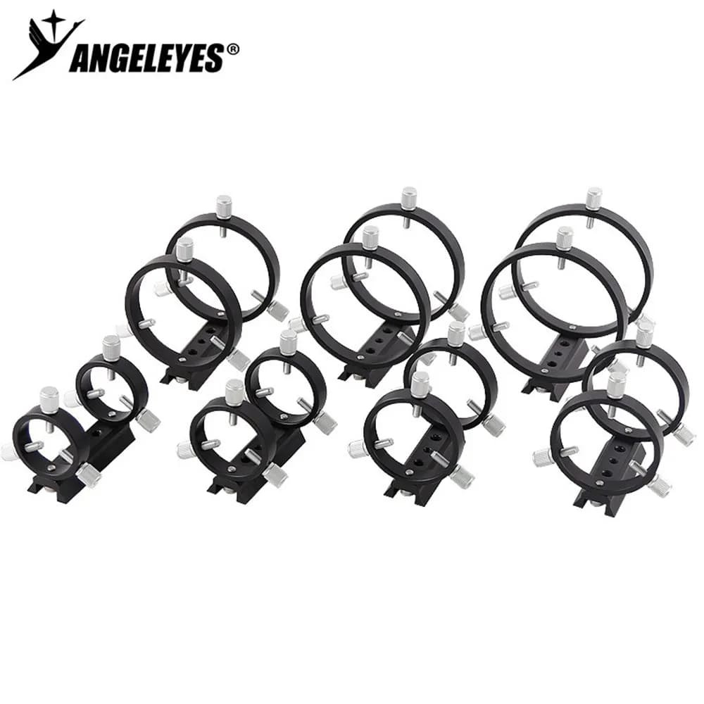 Supporto Black Star Finder 42/50/60/68/80/90/102mm Anello guida per fotografia astronomica a tre punti 2 anelli 1 piastra 8 viti