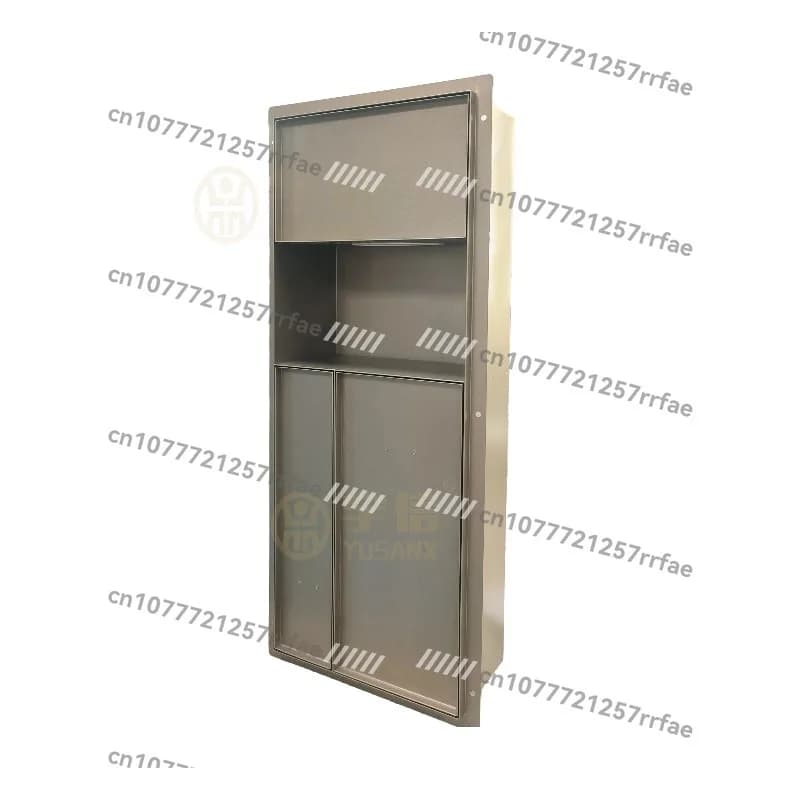 Arredamento bagno con piastrelle da incasso Bidone della spazzatura da incasso nascosto Scatola per fazzoletti Porta scopino Finitura in acciaio inossidabile