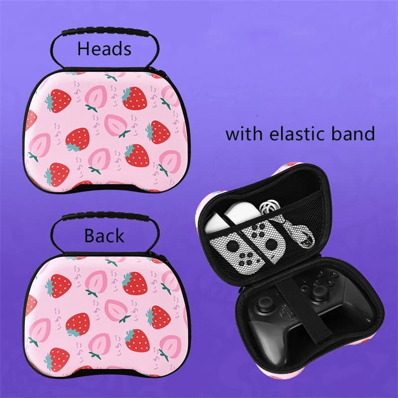 Custodia per controller borsa fragola carina per custodia Nintendo Switch Pro Dualsense Dualshock Sony per PS5 PS4 Playstation Xbox Series