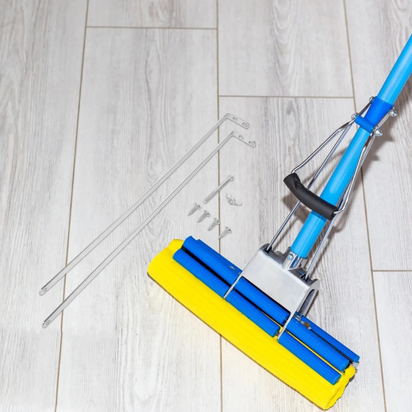 Set di Ricambio per Manico di Scopa, Kit di Riparazione Asta Piatta, Accessori per Scopa a Rullo per Uso Domestico, Funzionamento di Pulizia Fluido