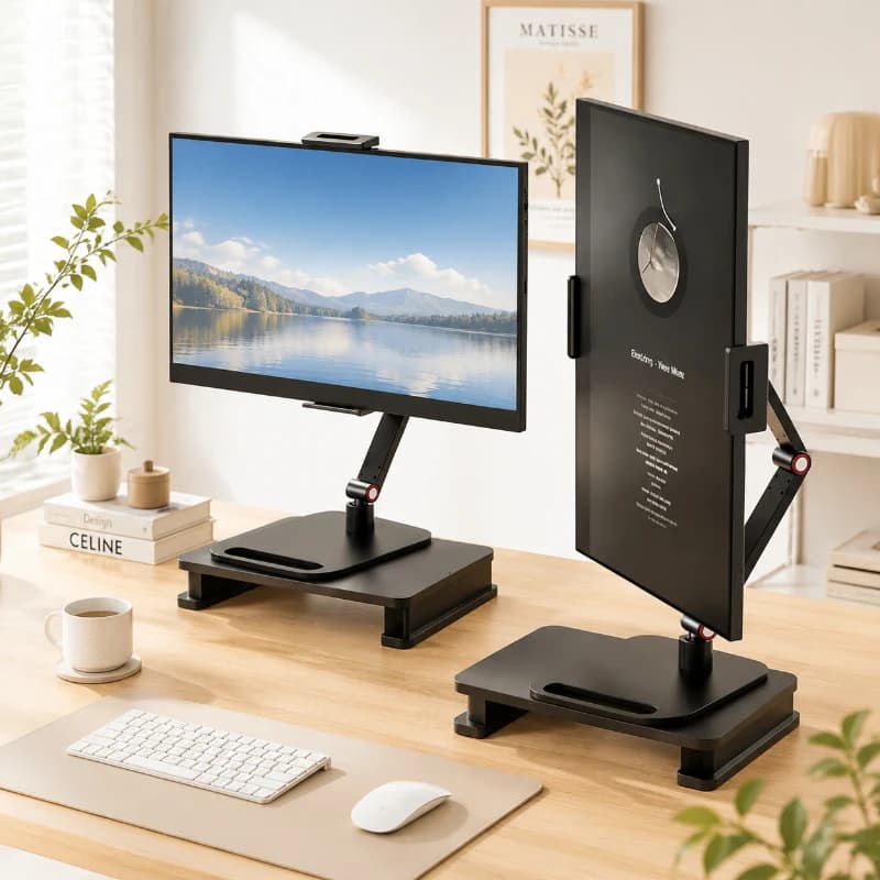 Expandable Portable Monitor Holder, Adjustable Clamp Stand for Laptop, Gaming Desktop, Phone & Vertical Screens