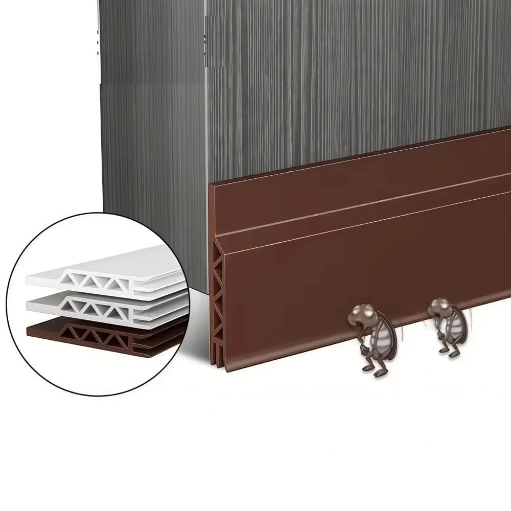 1PC 1Mx5CM Door Dust Stopper Seal Strip Self-adhesive Door Under Gap Weather Strip Acoustic Anti Draft Tape