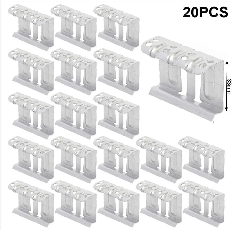 20PCS 30/33/35/40mm Solar Panel Water Drainage Clips Photovoltaic Panel Water Drained Away Clip Aluminum Alloy Water Guide Clip