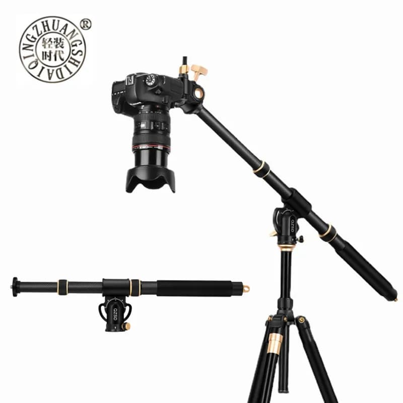 QZSD Q-YT03 Treppiede Braccio a croce Braccio di prolunga per fotocamera Steeve Barra orizzontale per Canon Nikon Sony Telefono cellulare fotografico