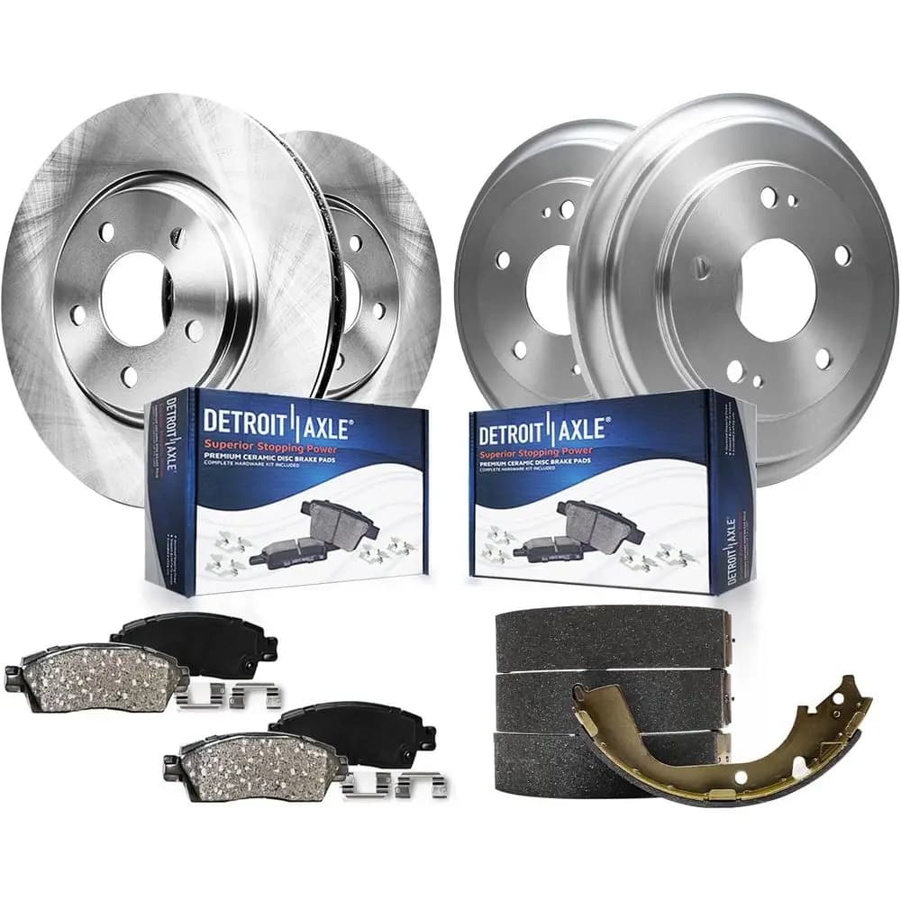 Kit Freni per Honda Civic 2012-2015, Dischi Freno 2013-2014, Pastiglie Freno in Ceramica, Tamburi Freno Posteriori, Ricambi per Freni