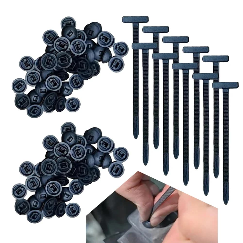 Fascette stringicavo universali in nylon da 20/50/100 pezzi, fermacavi autobloccanti resistenti con design a perno e bottone