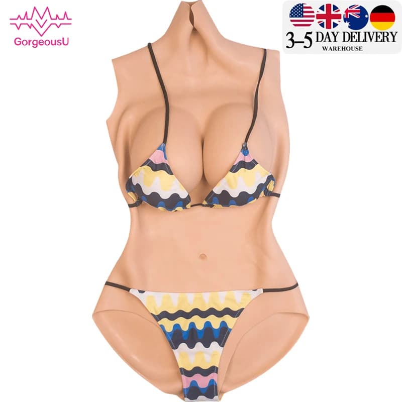 Tette finte Body in silicone Forme di seno artificiale Uomo Figa finta Biancheria intima Abiti Trans Crossdresser Travestito Cosplay