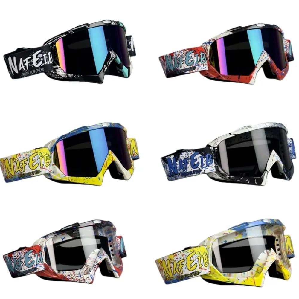 Occhiali da Ciclismo Antipolvere per ATV, MX, Mountain Bike, Sci, Anti-Sabbia, UV400, Occhiali da Moto per Giovani