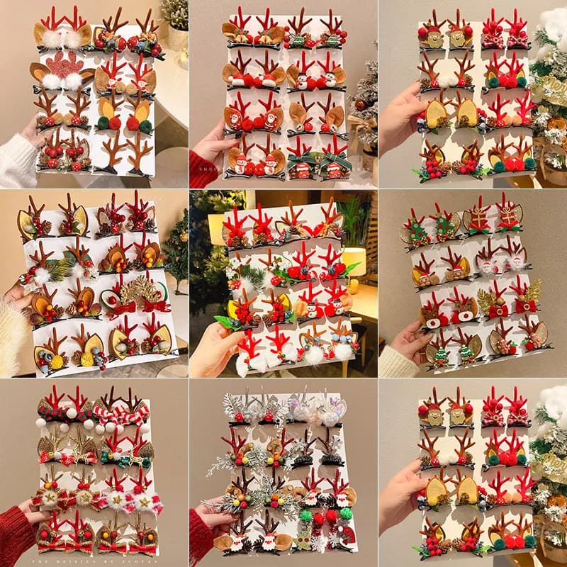 Adorabile Fermaglio per Capelli a Forma di Cervo Natalizio, Stile Foresta, Accessorio per Capelli Carino per Bambini e Donne, Dolce e alla Moda