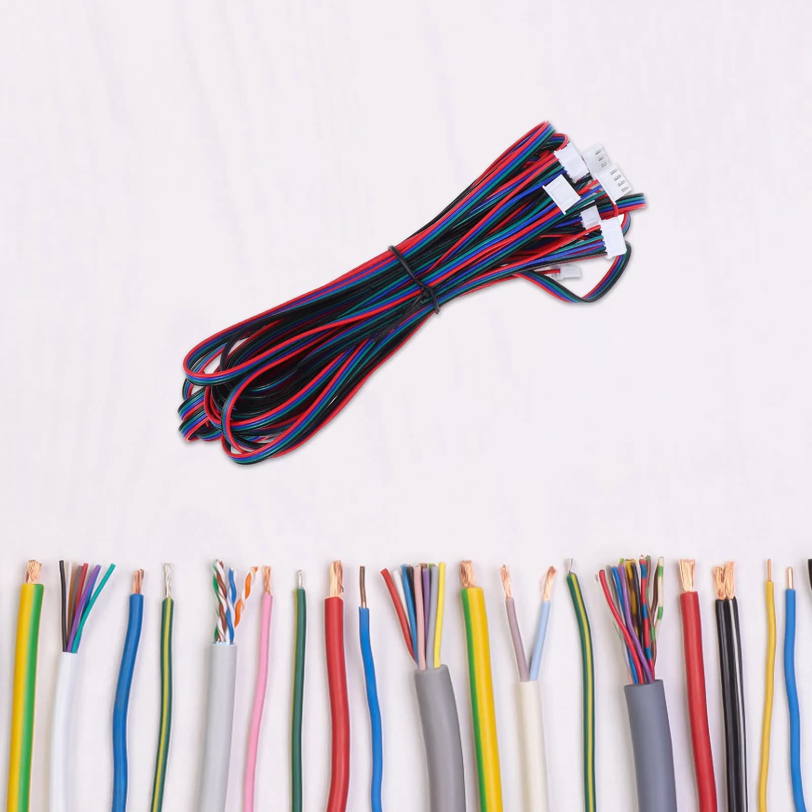 4Pcs Stepper Motor Extension Wire 4-Pin to 6-Pin Connector Cables for 3D Printer Motor Wiring Extension Solutions