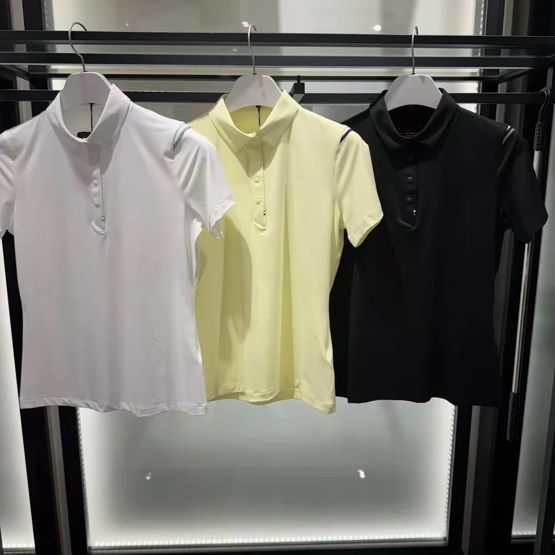 Abbigliamento da Golf per Donne Stile Coreano Estate 2026, T-Shirt a Maniche Corte Versatile e alla Moda ad Asciugatura Rapida per Sport all'Aperto