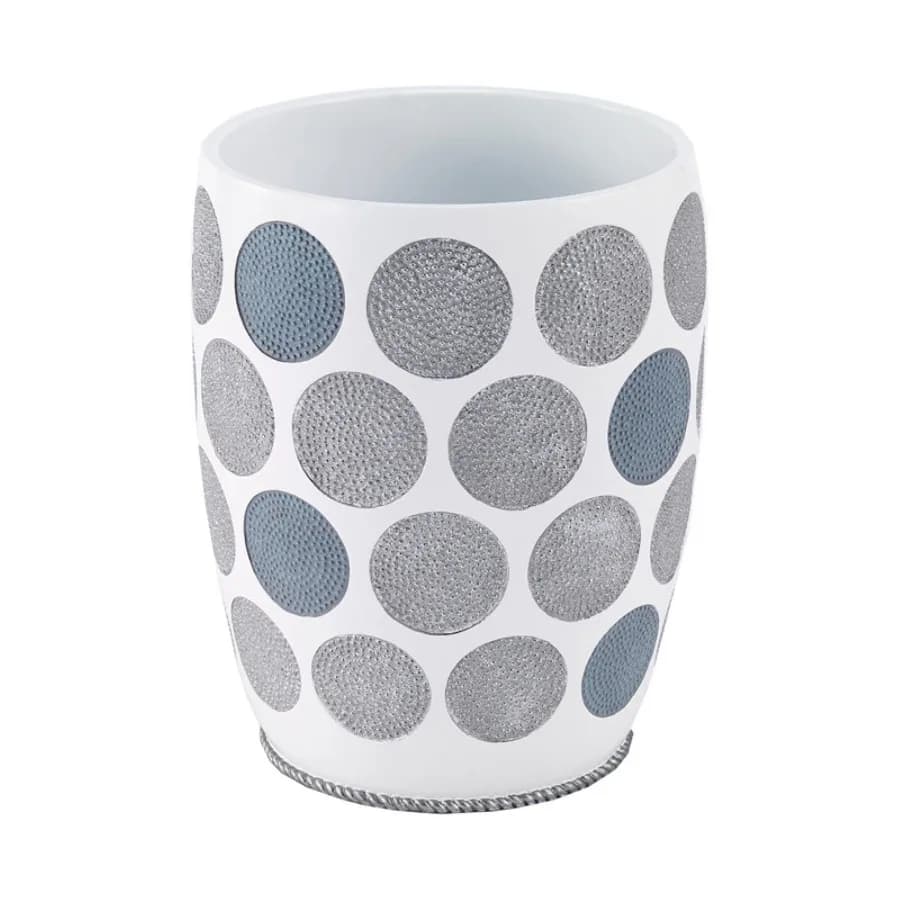 Cestino per Rifiuti con Cerchi Puntinati per Arredamento Moderno di Casa, Ufficio e Soggiorno, Design Minimalista Elegante con Materiale Durevole