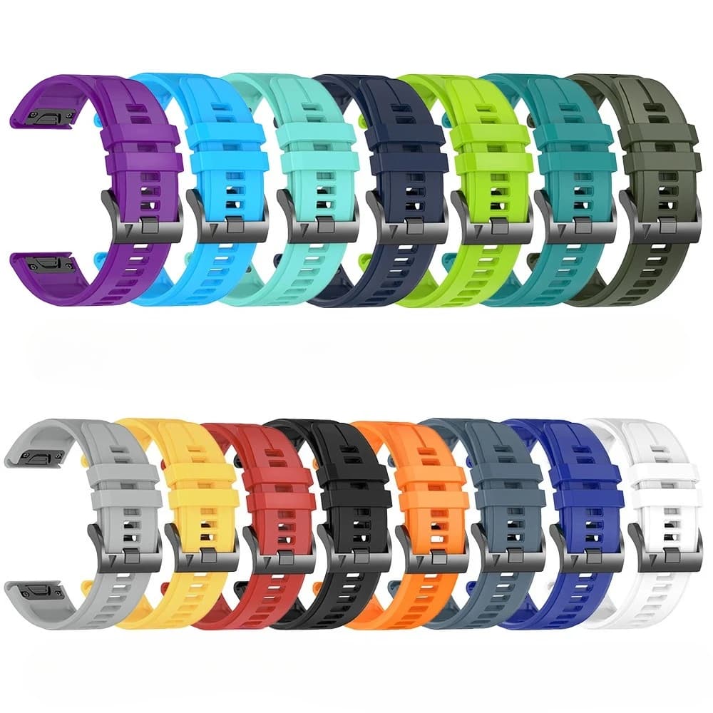 22/26 mm quick release silicone watch strap for Garmin Fenix5 Plus/Fenix6 Pro/Fenix7 official silicone strap in size 22/26 mm