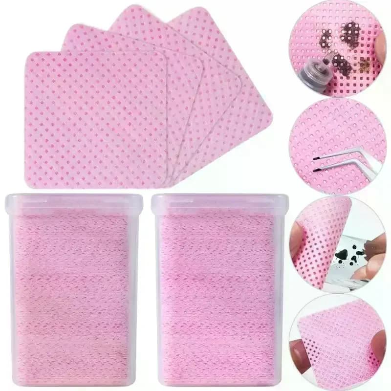 Pieces Professional Lint Free Nail Wipes Eyelash Extension Glue Wipes Nail Polish Removal Wipes For Salon Use 200