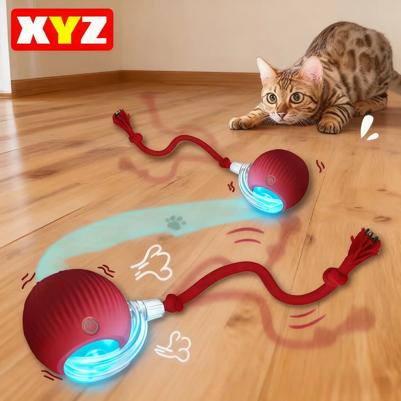 New Interactive Toy for Cats Automatic Rolling Ball Rechargeable Smart Pet Electric Toy Training for Dogs and Cats Imitate Mouse