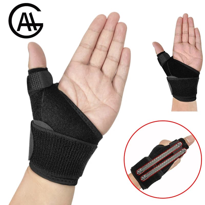 Stecca per pollice Stecca per 2 molle Supporto per pollice Trigger per dito Polsi per stabilizzatore per polso Mano sinistra destra per uomini/donne